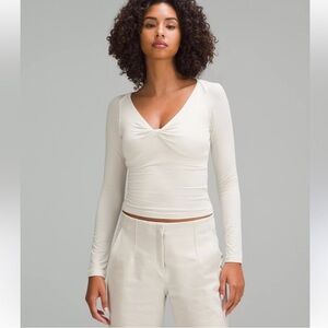 Lululemon Athletica Cream Long Sleeve Top